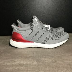 Adidas Ultraboost 1.0 DNA Running Shoes Grey Scarlet Red HR0062 Men's Size 8.5
